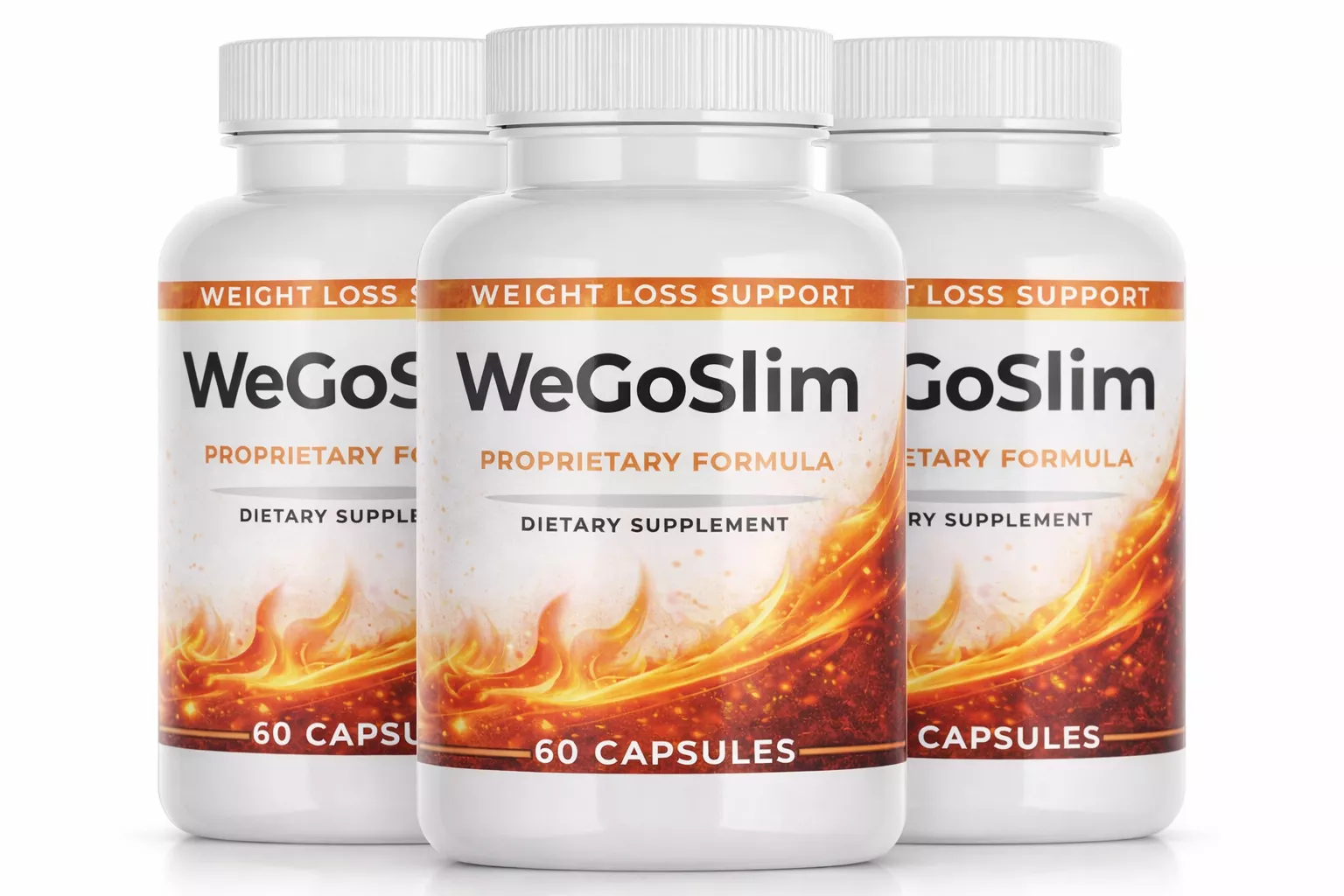 WeGoSlim natural weight loss support supplement bottles, 60 capsules each